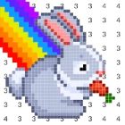 coloring by numbers pixel house